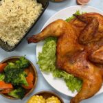 Whole roast chicken with rice and vegetables, Dalca Kitchen, Kuala Lumpur