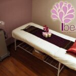 Treatment bed with equipment in a spa room, iBeauty Salon and Academy, Tanjong Tokong